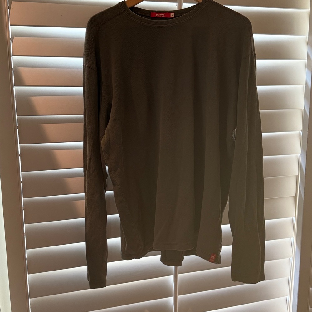 Agave Olive Green Thermal Crew Neck - XL